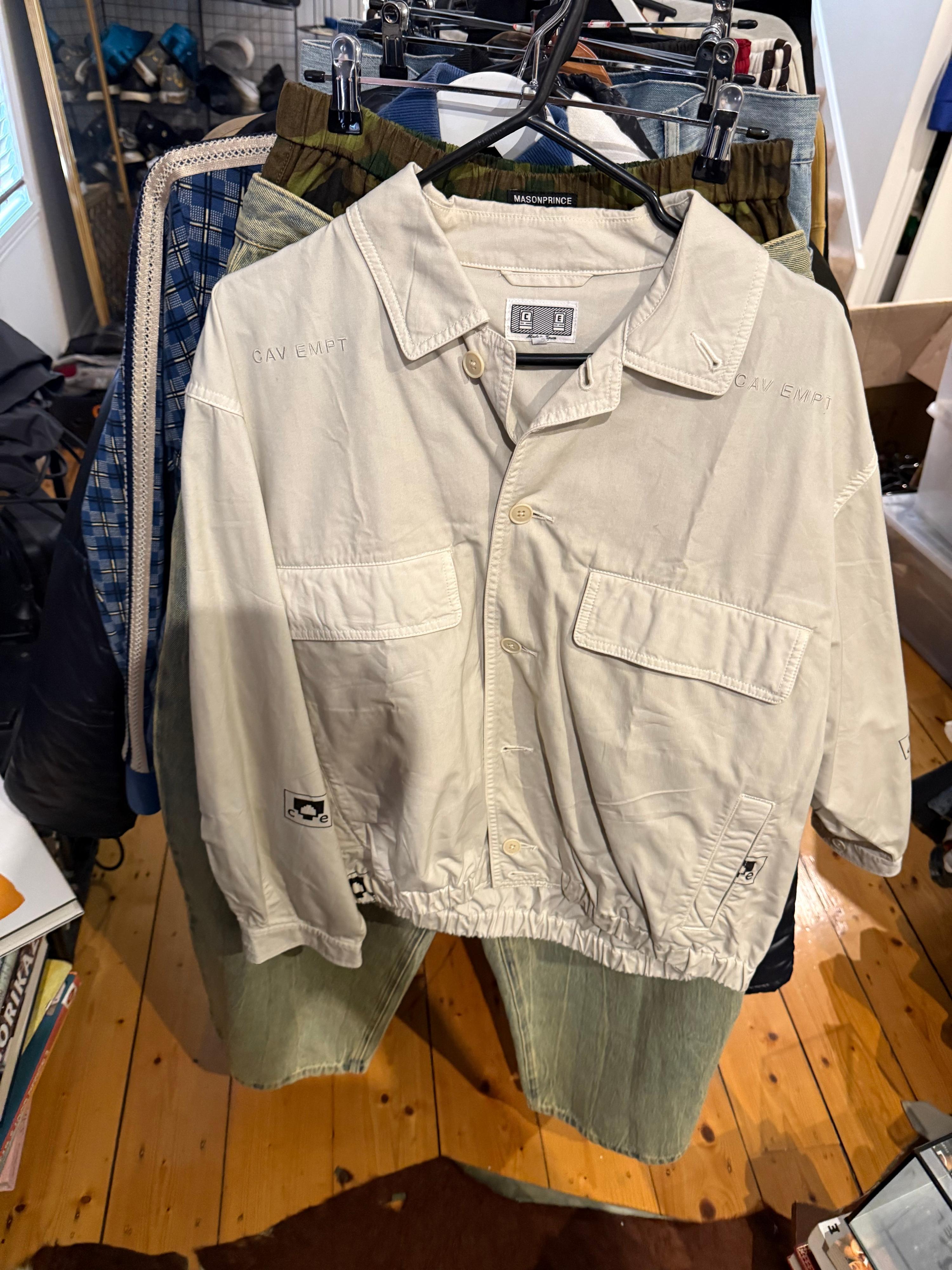 Cav Empt Overdye Interspersed Button Jacket Beige (Size L)