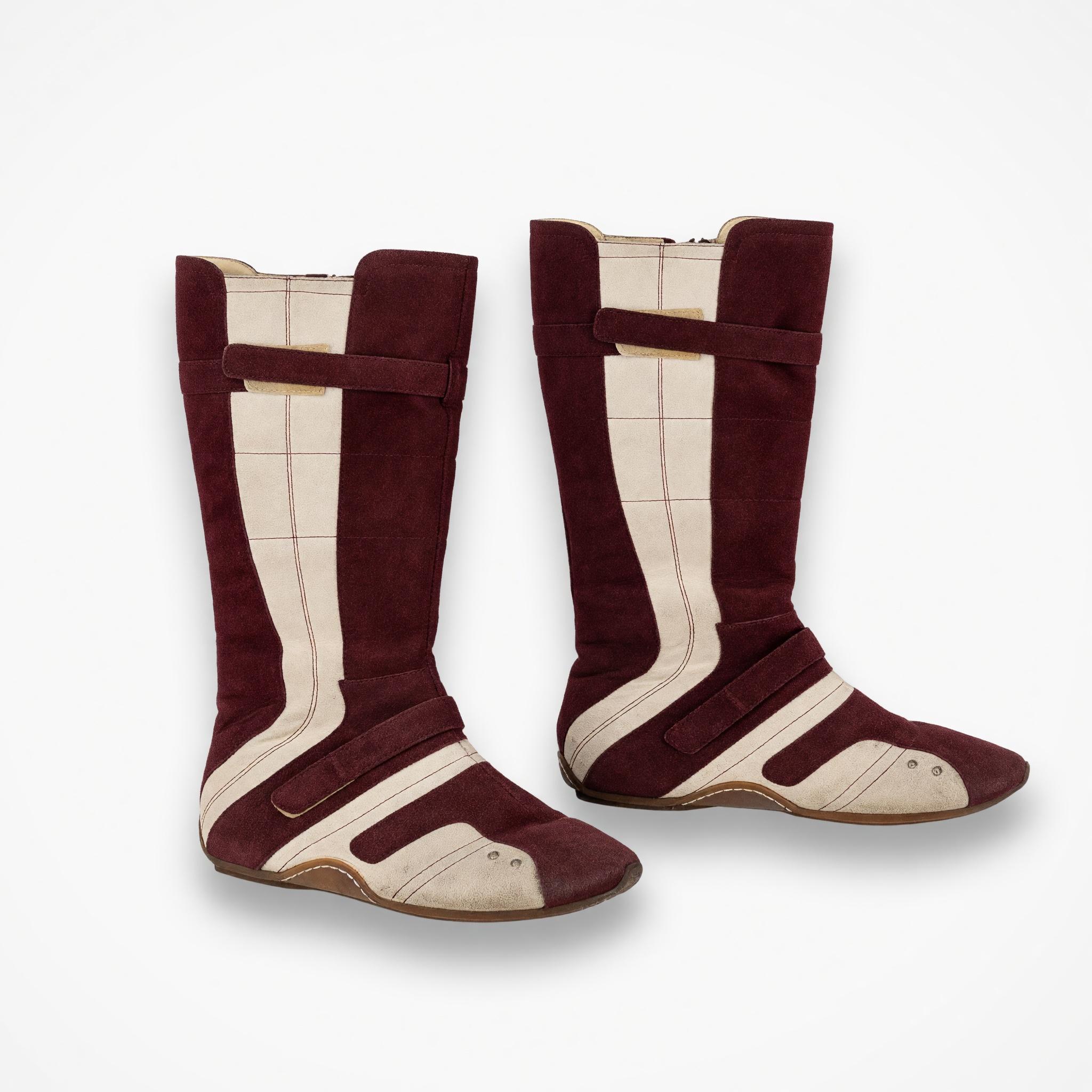 Suede Knee High Motorcycle boots