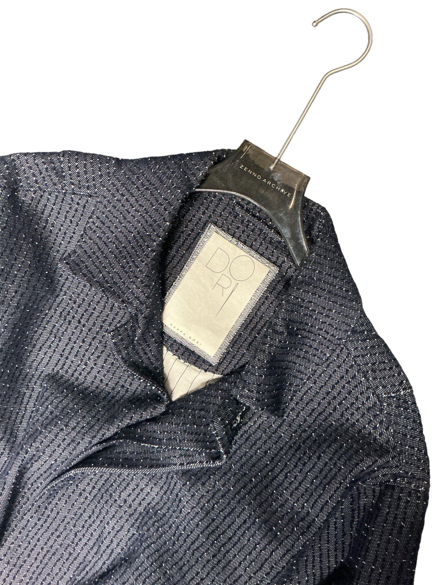 Nappa Dori Dori Textured Cotton Bomber Jacket Navy (Size L) thumbnail 2