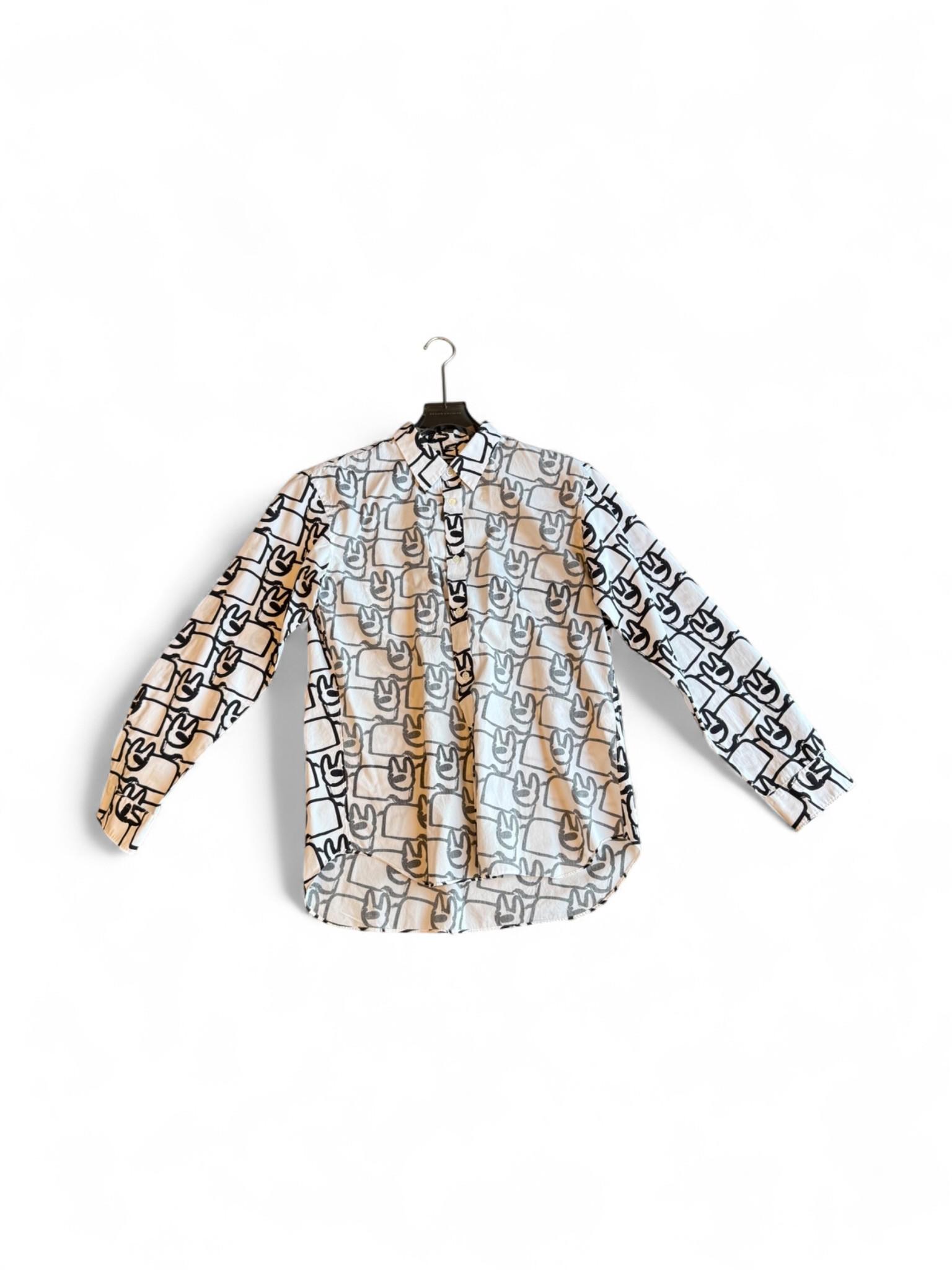 Comme des Garçons Homme Deux AD2020 Graphic Print Shirt White (Size L)