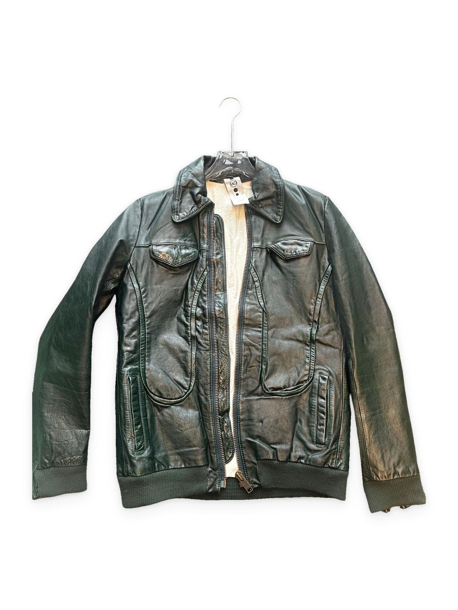 Four Vally Inc. Horsehide Leather Jacket Green (Size 50/L)