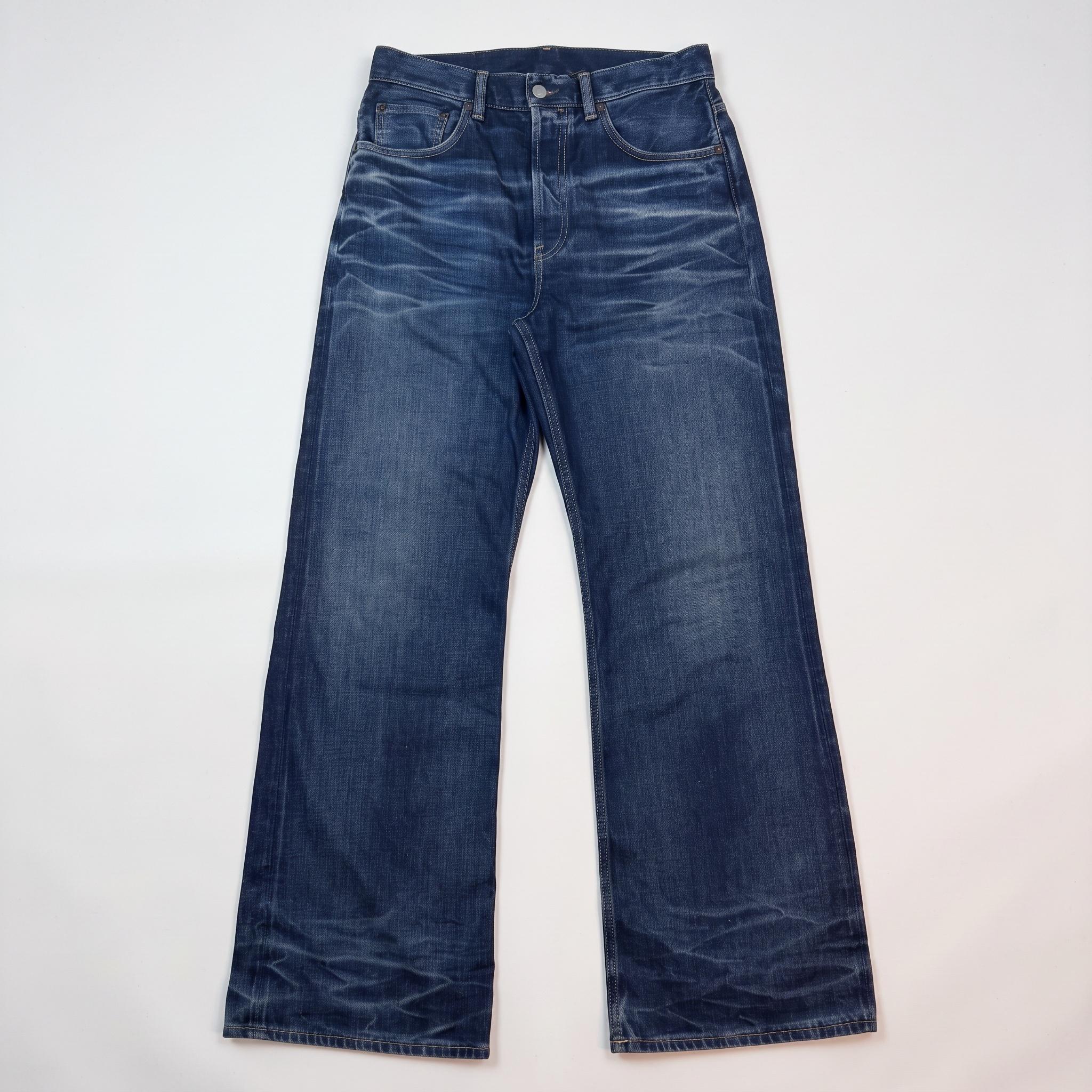 Acne Studios Whiskered Blue Denim Jeans (Size 30)