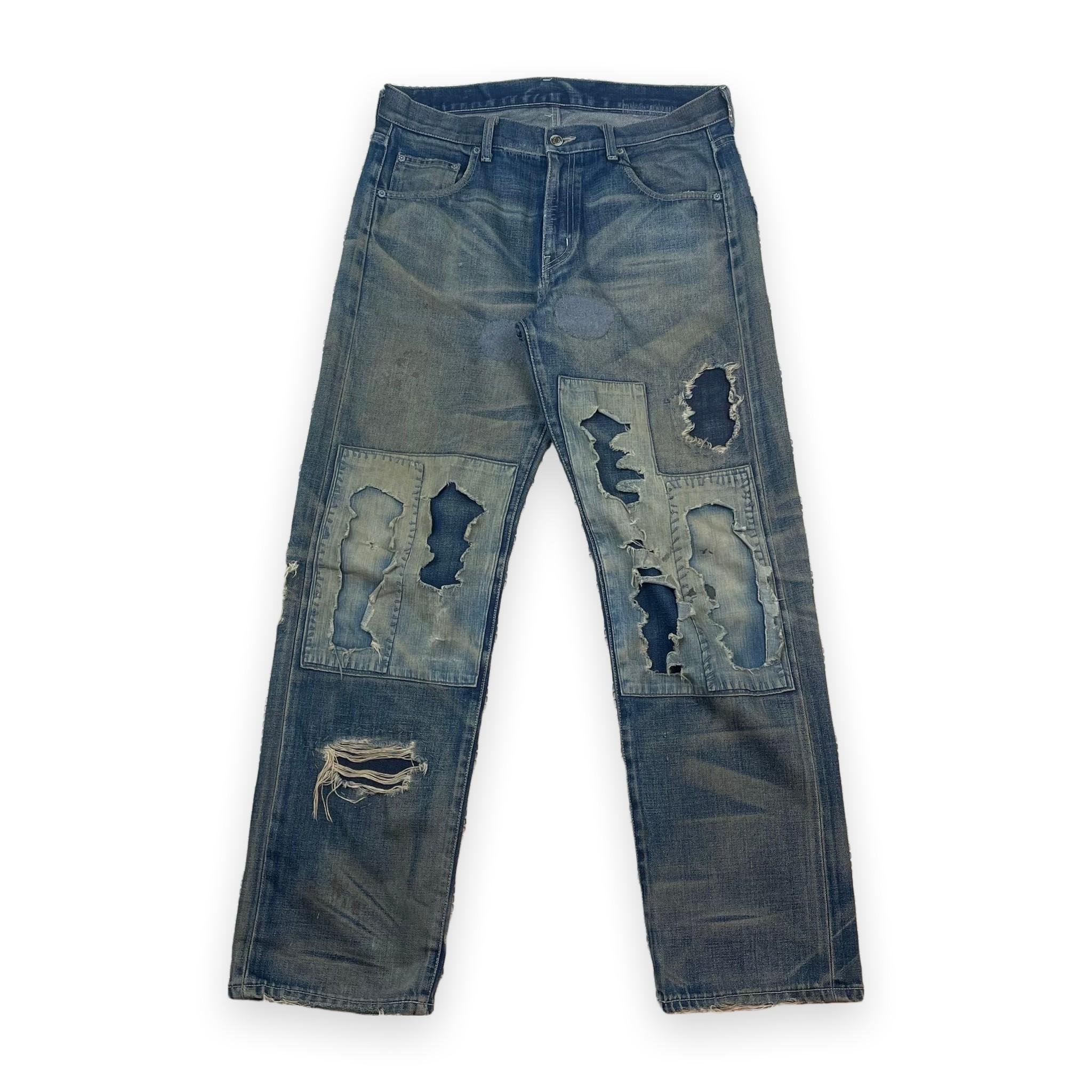 Neighborhood 2003 Savage Patchwork Selvedge Denim Jeans (Size M)