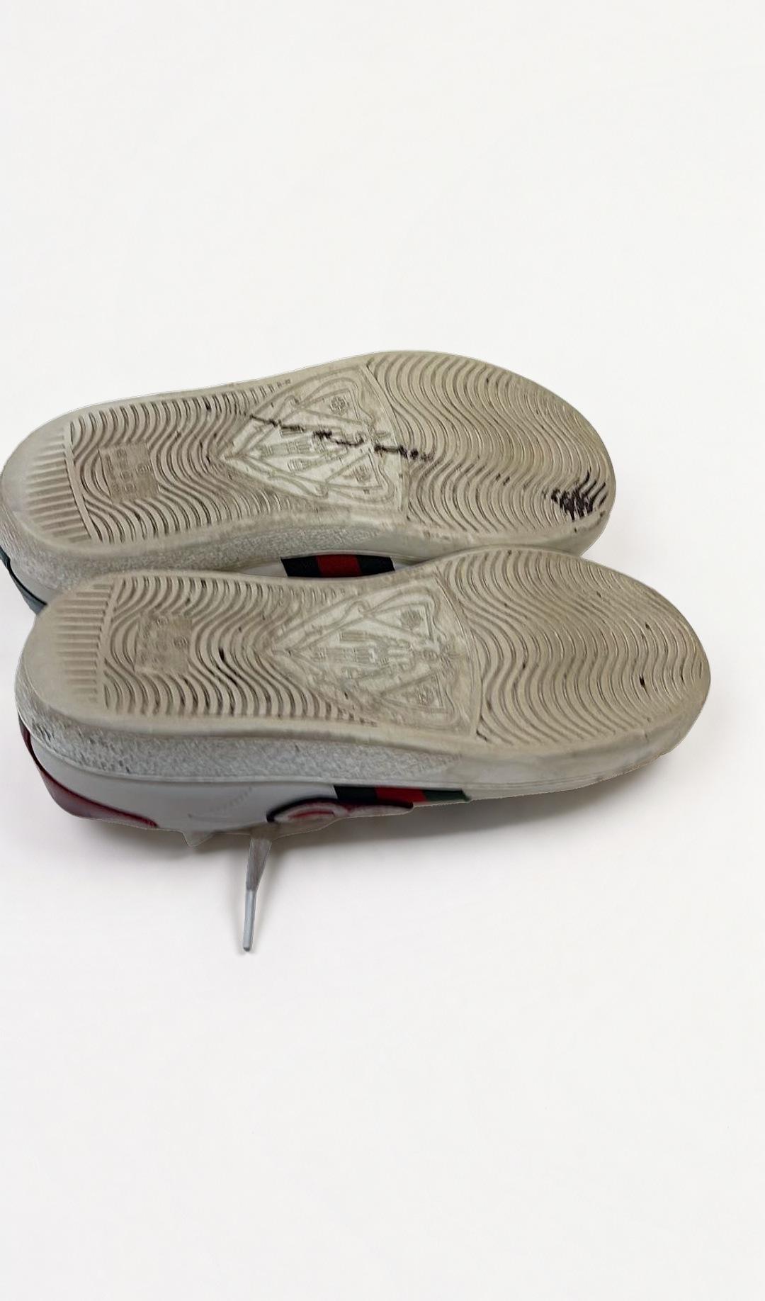 Gucci White GG Apple Sneakers 36 thumbnail 4