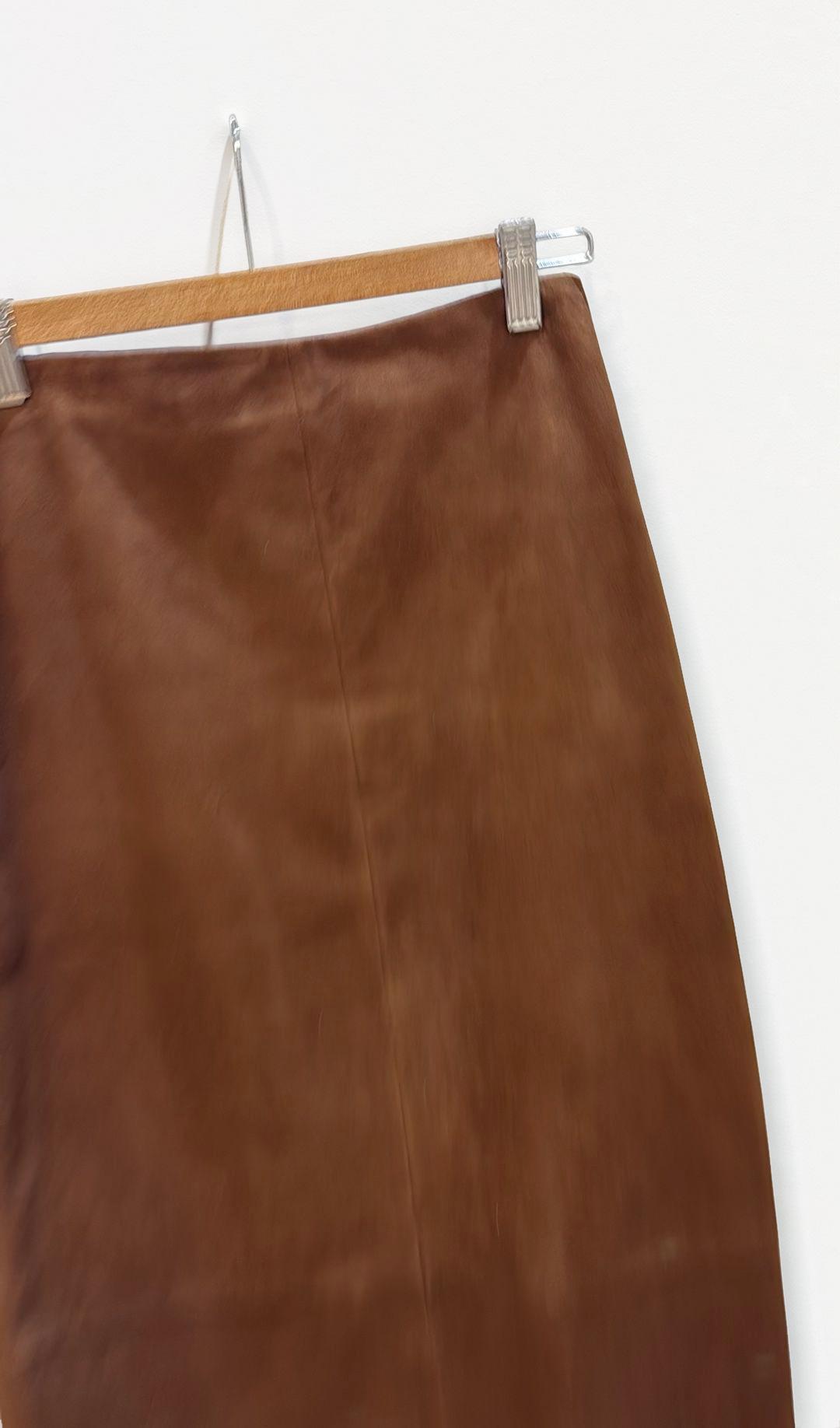 Seed Brown Suede Maxi Skirt 8 thumbnail 2