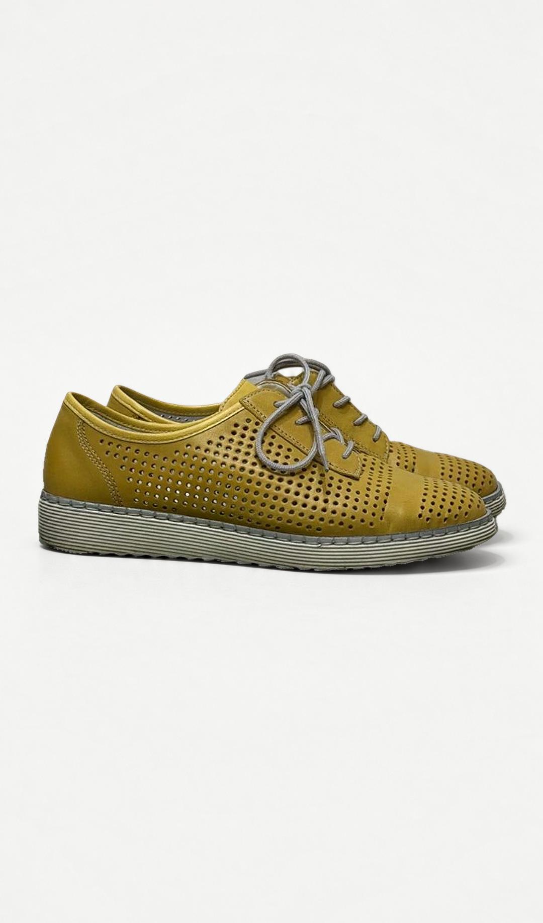 Remonte Yellow Leather Sneakers 39 thumbnail 6
