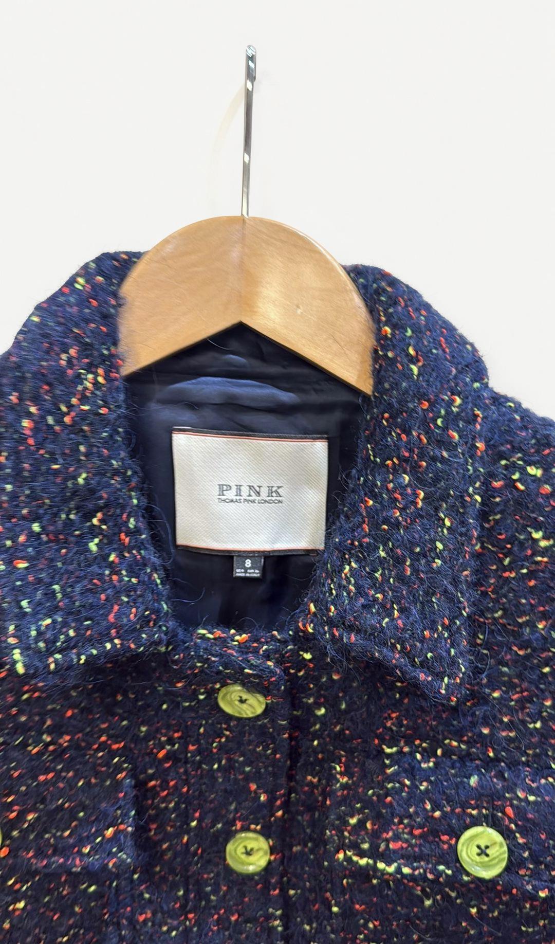 Thomas Pink Blue Tweed Jacket 8 thumbnail 2