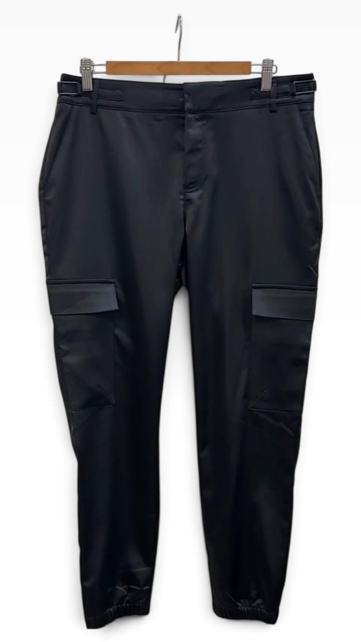 Monari Black Satin Cargo Pants 14
