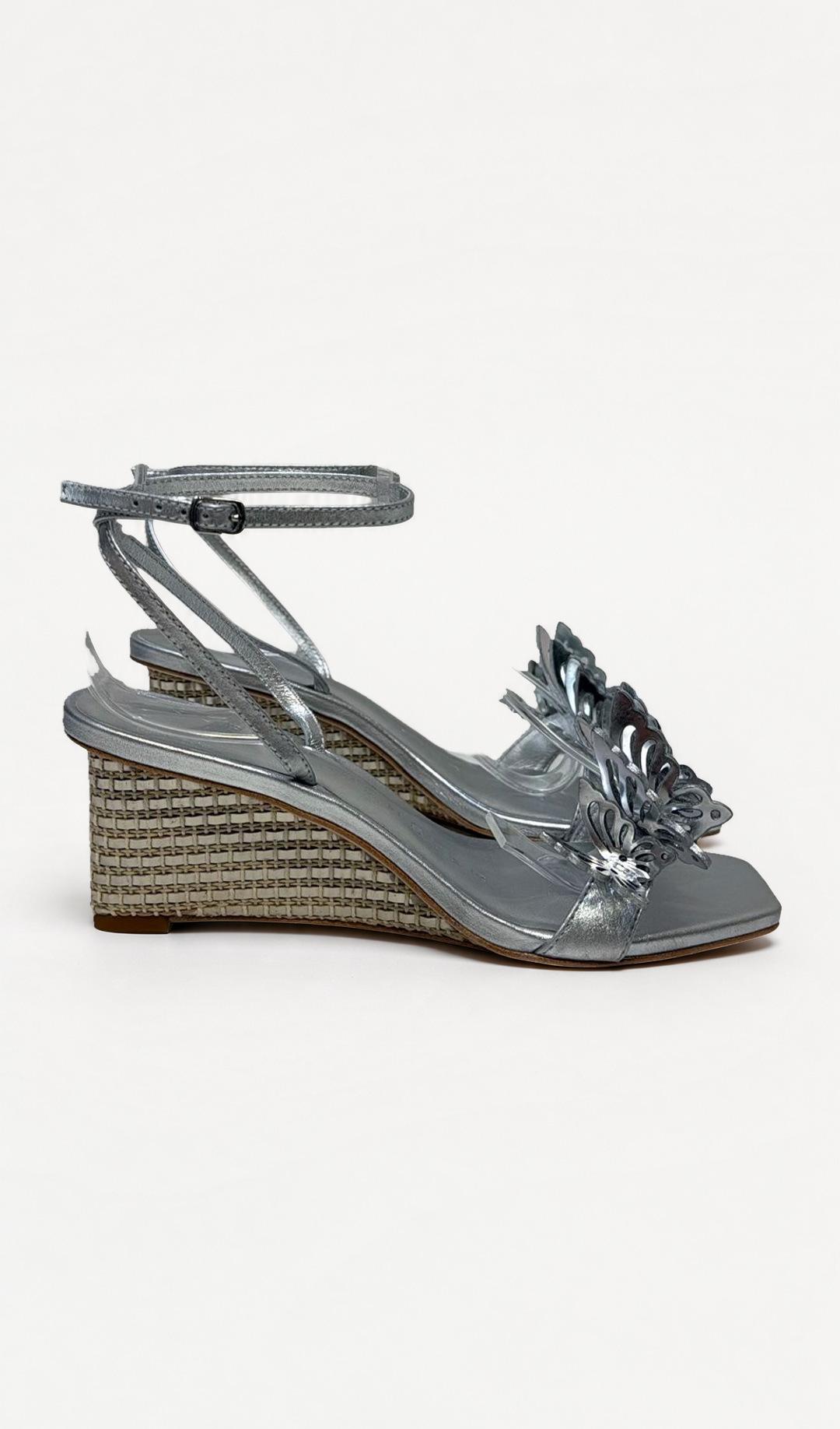 Sophia Webster Silver Butterfly Sandal 37.5 thumbnail 2