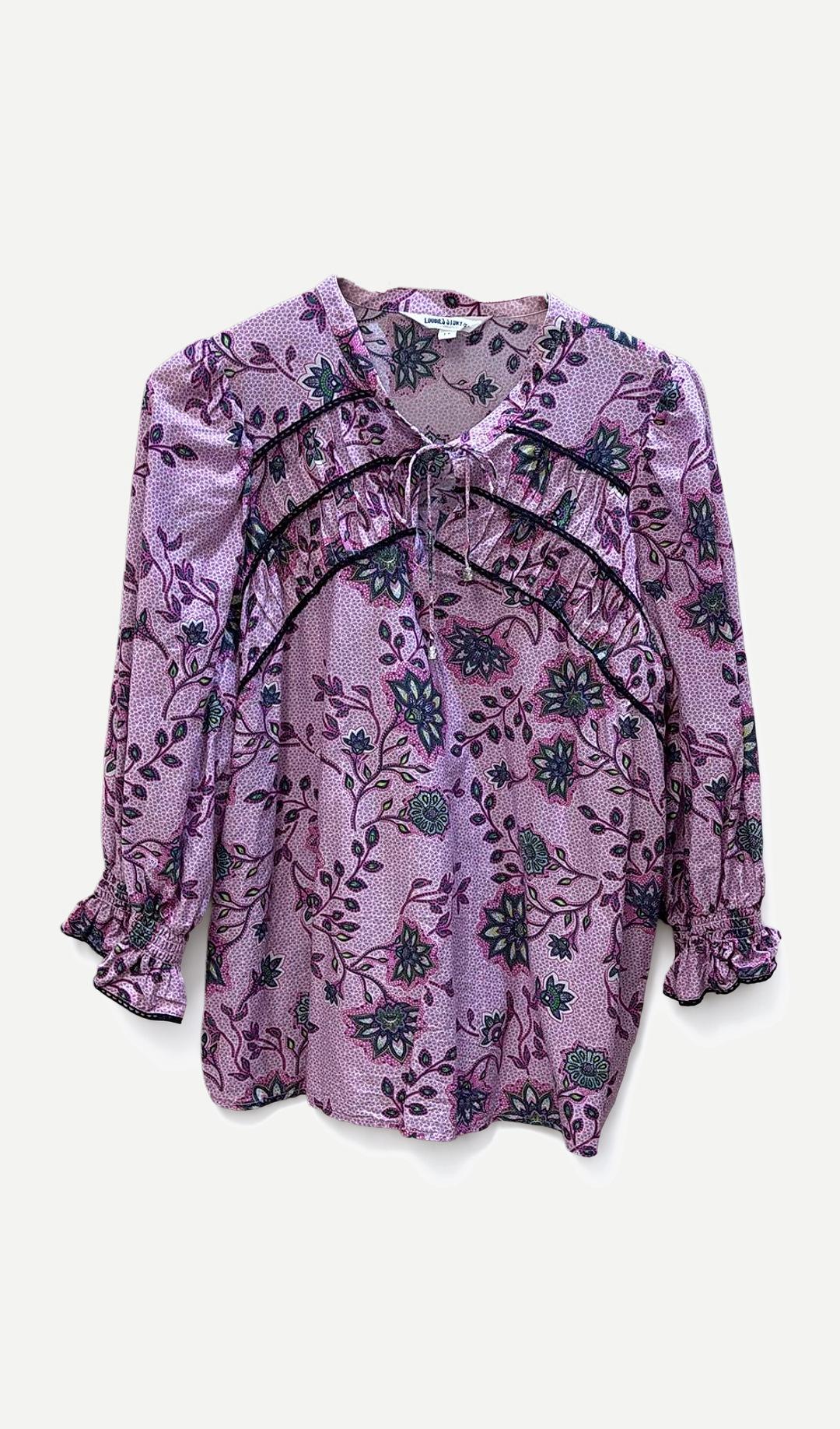 Loobie's Story Purple Patterned Blouse 14