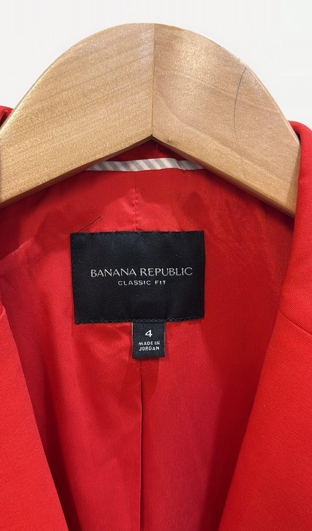 Banana Republic Red Blazer 4 thumbnail 2