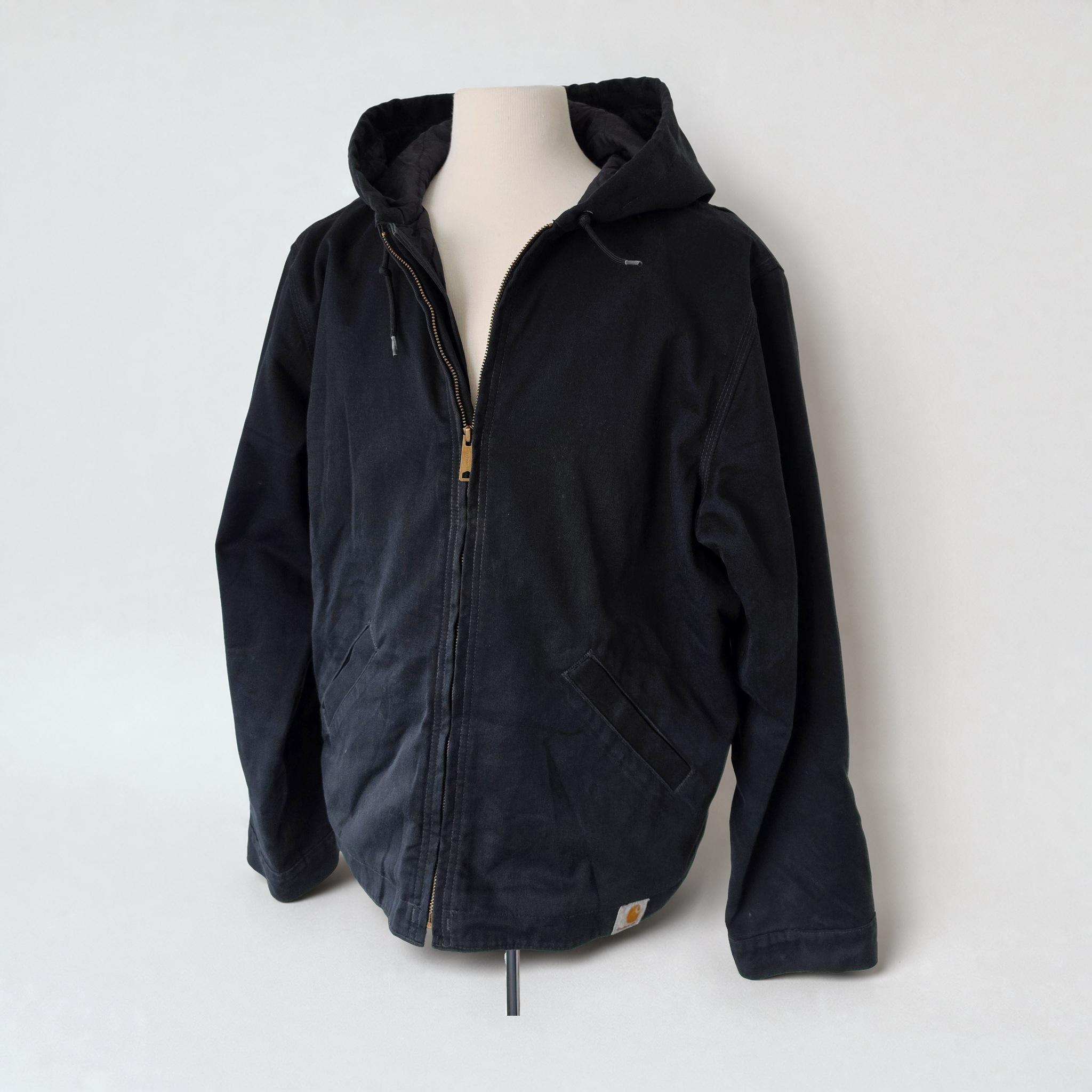 Carhartt Black Hooded Work Jacket (Size L)